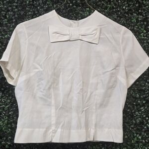 American Vintage White Bow Blouse